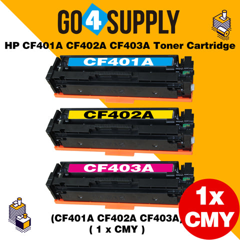 Compatible 3-Color Combo HP 201A CF401A CF402A CF403A Toner Cartridge Used for HP Color LaserJet Pro M252dn/252n; Color LaserJet Pro MFP M277dw/277n; Color LaserJet Pro MFP M274n Printers