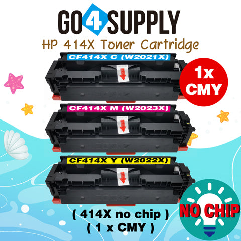 Compatible HP CF414X (NO CHIP) W2020X W2021X W2022X W2023X Set Combo Toner Cartridge Used for Color LaserJet Pro M454dn/M454dw; MFP M479dw/M479fdn/M479fdw/M454nw; Enterprise M455dn/ MFP M480f/ MFP M480f; Color LaserJet Managed E45028