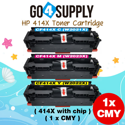 Compatible HP CF414X (WITH CHIP) W2020X W2021X W2022X W2023X Set Combo Toner Cartridge Used for Color LaserJet Pro M454dn/M454dw; MFP M479dw/M479fdn/M479fdw/M454nw; Enterprise M455dn/ MFP M480f/ MFP M480f; Color LaserJet Managed E45028