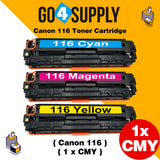 Compatible 3-Color Combo Canon 116 CRG-116 CRG116 Toner Cartridge Used for i-SENSYS LBP-7010C/7016C/7018C; LBP 5050/5050n/iC MF 8080cw; MF8010/8030/8040/8050cn; LBP 7110Cw/7100Cn; iC MF8280Cw/MF6680DN; MF8210/8230/8250Cn; MF628Cw/626Cn; MF623Cn/621Cn