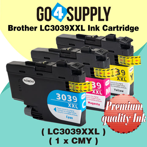 Compatible 3-Color Combo Brother 3039 LC3039XXL LC-3039XXL Ink Cartridge Used for Brother MFC-J5845DW/MFC-J5845DW XL/MFC-J5945DW/MFC-J6545DW/MFC-J6545DW XL/MFC-J6945DW Printer