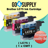 Compatible 3-Color Combo Brother 75xl LC75 LC75XL Ink Cartridge Used for MFC-J432W/J430W/J6910DW/J6710DW/J5910DW/J6510DW/J435W/J835DW/J280W/J425W; DCP-J525N/J540N/J740N/J925N/J525W/J725DW/J925DW/J940N-B/J940N-W Printer