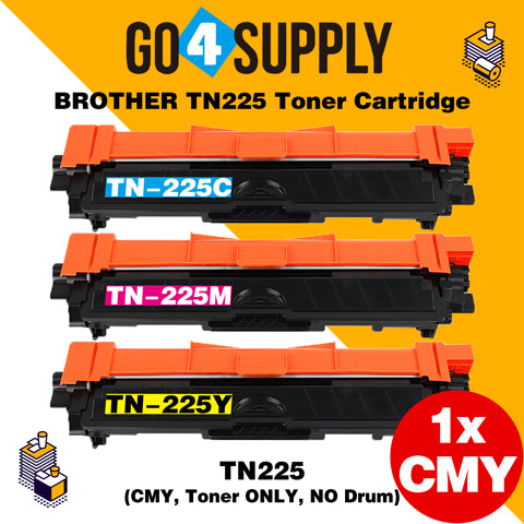 Compatible 3-Color Combo Brother TN225 TN-225 Toner Unit Used for Brother HL-3140CW/ HL-3142CW/ HL-3150CDW/ HL-3152CDW/ HL-3170CDW/ HL-3172CDW/ MFC-9130CW/ MFC-9140CDN/ MFC-9330CDW/ MFC-9340CDW; DCP-9020CDW Printer