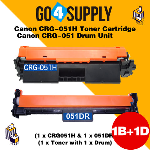 Compatible (Toner + Drum) Canon CRG051H CRG-051H Cartridge 051H Black Toner Cartridge (2168C001) with Drum Unit (2170C001) Used for Canon ImageCLASS LBP162dw MF264dw MF267dw MF269dw Printer