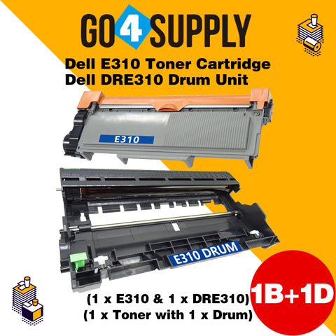 Compatible Kits Combo Dell E310 Toner Unit with DRE310 Drum Unit Used for Dell310, Dell 513, Dell 514 Printer