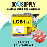 Compatible Yellow Brother 61xl LC61 LC61XL Ink Cartridge Used for DCP-145C/163C/165C/185C/195C/197C/365CN/375CW/385C/395CN/585CW/6690CN/6690CW; DCP-J125/J140W/J315W/J515W/J715W Printer