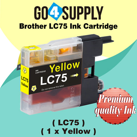 Compatible Yellow Brother 75xl LC75 LC75XL Ink Cartridge Used for MFC-J432W/J430W/J6910DW/J6710DW/J5910DW/J6510DW/J435W/J835DW/J280W/J425W; DCP-J525N/J540N/J740N/J925N/J525W/J725DW/J925DW/J940N-B/J940N-W Printer