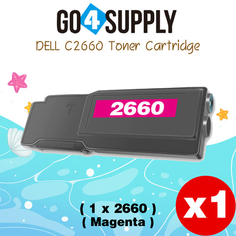 Compatible Dell 2660 Magenta 593-BBBS V4TG6 Toner Cartridge Replacement for C2660dn C2665dnf Printer