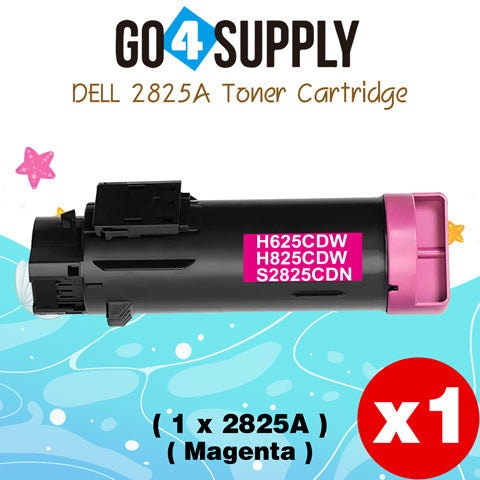 Compatible (2,500 Yield) Dell 2825 593-BBOY 5PG7P Magenta Toner Cartridge Replacement for H625cdw H825cdw S2825cdn H625 Printer
