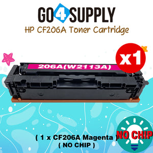 Compatible HP Magenta (NO CHIP) CF206A W2113A 206A Toner Cartridge Replacement for HP Color LaserJet Pro MFP M283fdw/M283fdn; M255dw/M255nw