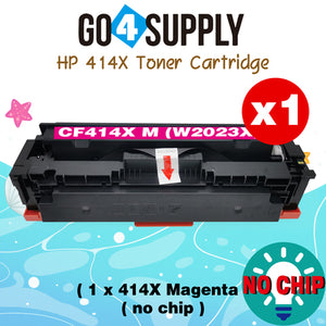 Compatible HP Magenta W2023X CF414X (NO CHIP) Toner Cartridge Used for Color LaserJet Pro M454dn/M454dw; MFP M479dw/M479fdn/M479fdw/M454nw; Enterprise M455dn/ MFP M480f/ MFP M480f; Color LaserJet Managed E45028