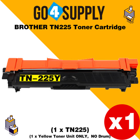 Compatible Yellow Brother TN225 TN-225 Toner Unit Used for Brother HL-3140CW/ HL-3142CW/ HL-3150CDW/ HL-3152CDW/ HL-3170CDW/ HL-3172CDW/ MFC-9130CW/ MFC-9140CDN/ MFC-9330CDW/ MFC-9340CDW; DCP-9020CDW Printer