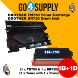 Compatible Kits Combo Brother TN750 TN-750 Toner Unit with DR720 DR-720 Drum Unit Used for HL5440D/5445D/5450DN/5470DW/5470DWT/6180DW/6180DWT/MFC8710DN/MFC8910DW/MFC8950DWTD/CP8155DN/DCP8150DN/DCP8110DN Printer