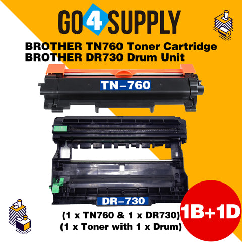 Compatible kits Combo Brother TN760 TN-760 Toner Unit with DR730 DR-730 Drum Unit Used for Brother DCP-L2550DW, HL-L2350DW, HL-L2370DW, HL-L2370DW XL, HL-L2390DW, HL-L2395DW, MFC-L2710DW, MFC-L2750DW, MFC-L2750DW XL Printer