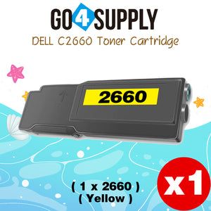 Compatible Dell 2660 Yellow 593-BBBR 2K1VC Toner Cartridge Replacement for C2660dn C2665dnf Printer