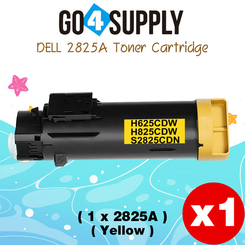 Compatible (2,500 Yield) Dell 2825 593-BBOZ 3P7C4 Yellow Toner Cartridge Replacement for H625cdw H825cdw S2825cdn Printer