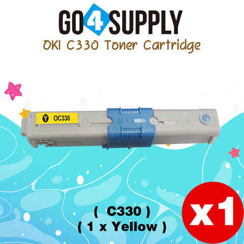 Compatible Oki Type C17 C330 (Cyan) Toner Cartridge to use for C330DN C530DN MC361 MC362W MC561 MC562W MFP MC352DN Printers