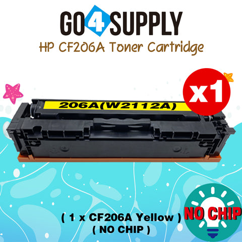 Compatible HP Black (NO CHIP) CF206A W2110A 206A Toner Cartridge Replacement for HP Color LaserJet Pro MFP M283fdw/M283fdn; M255dw/M255nw