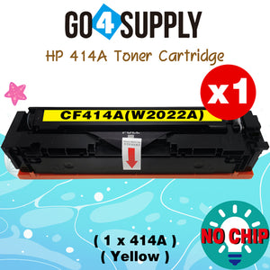 Compatible HP Yellow W2022A CF414A (NO CHIP) Toner Cartridge Used for Color LaserJet Pro M454dn/M454dw; MFP M479dw/M479fdn/M479fdw/M454nw; Enterprise M455dn/ MFP M480f/ MFP M480f; Color LaserJet Managed E45028