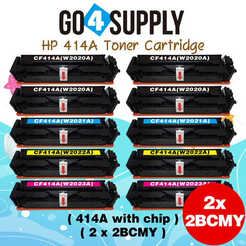 Compatible HP CF414A (WITH CHIP) W2020A W2021A W2022A W2023A Set Combo Toner Cartridge Used for Color LaserJet Pro M454dn/M454dw; MFP M479dw/M479fdn/M479fdw/M454nw; Enterprise M455dn/ MFP M480f/ MFP M480f; Color LaserJet Managed E45028