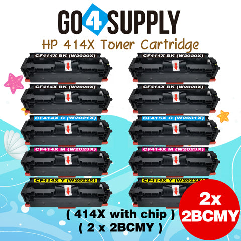 Compatible HP CF414X (WITH CHIP) W2020X W2021X W2022X W2023X Set Combo Toner Cartridge Used for Color LaserJet Pro M454dn/M454dw; MFP M479dw/M479fdn/M479fdw/M454nw; Enterprise M455dn/ MFP M480f/ MFP M480f; Color LaserJet Managed E45028