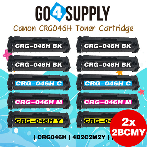 Compatible (High-Yield) CANON CRG046H (BCMY) Set Toner Cartridge CRG-046H Used for Color imageCLASS LBP654Cdw/MF735Cdw/MF731Cdw/MF733Cdw, Color i-SENSYS LBP654Cx/653Cdw/MF732Cdw/734Cdw/735Cx; Satera MF731Cdw/LBP654C/LBP652C/LBP651C/MF735Cdw/MF733Cdw