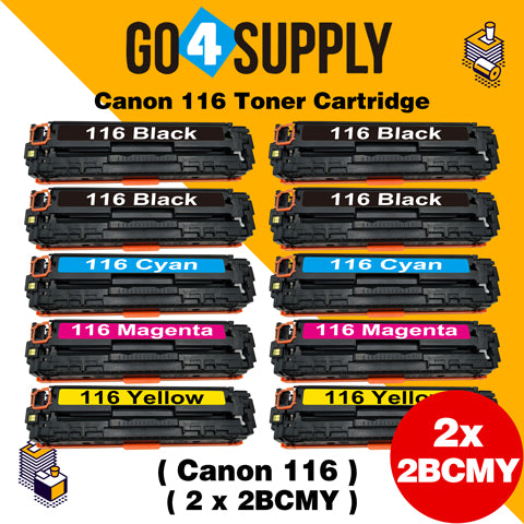 Compatible Set Combo Canon 116 CRG-116 CRG116 Toner Cartridge Used for Canon i-SENSYS LBP-7010C/7016C/7018C; LBP 5050/5050n/iC MF 8080cw; MF8010/8030/8040/8050cn; LBP 7110Cw/7100Cn; iC MF8280Cw/MF6680DN; MF8210/8230/8250Cn; MF628Cw/626Cn; MF623Cn/621Cn