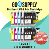 Compatible Set Combo Brother 61xl LC61 LC61XL Ink Cartridge Used for DCP-145C/163C/165C/185C/195C/197C/365CN/375CW/385C/395CN/585CW/6690CN/6690CW; DCP-J125/J140W/J315W/J515W/J715W Printer