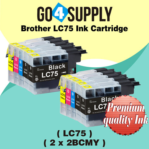 Compatible Set Combo Brother 75xl LC75 LC75XL Ink Cartridge Used for MFC-J6910CDW/J6710CDW/J5910CDW/J825N/J955DN/J955DWN/J705D/J705DW/J710D/J710DW/J810DN/J810DWN/J825DW/J840N/J625DW/J860DN/J860DWN/J960DN-B/J960DN-W/J960DWN-B/J960DWN-W Printer