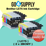 Compatible Set Combo Brother 75xl LC75 LC75XL Ink Cartridge Used for MFC-J432W/J430W/J6910DW/J6710DW/J5910DW/J6510DW/J435W/J835DW/J280W/J425W; DCP-J525N/J540N/J740N/J925N/J525W/J725DW/J925DW/J940N-B/J940N-W Printer