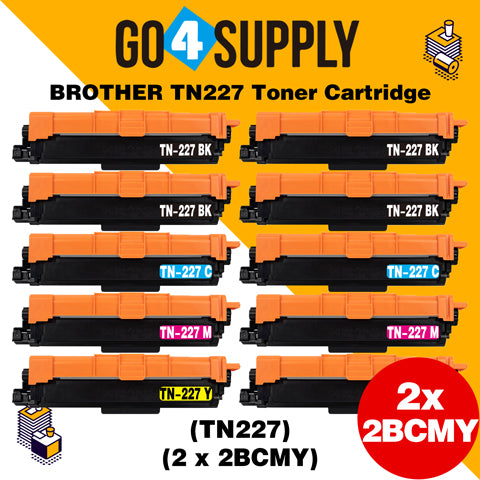 Compatible Set Combo Brother 227 TN227 TN-227 Toner Unit Used for Brother HL-L3210CW/L3230CDW/L3710CDW/L3270CDW/L3290CDW; DCP-L3510CDW/L3550CDW/L3551CDW; MFC-L3710CW/3730CDW/L3750CDW/L3770CDW/L3745CDW Printer