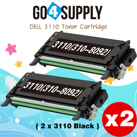 Compatible Black Dell 3110 Toner Cartridge Replacement for 310-8092 Used for Dell 3110cn, 3115cn, 3110, 3115 Print