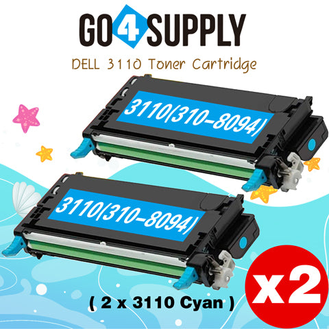 Compatible Cyan Dell 3110 Toner Cartridge Replacement for 310-8094 Used for Dell 3110cn, 3115cn, 3110, 3115 Print