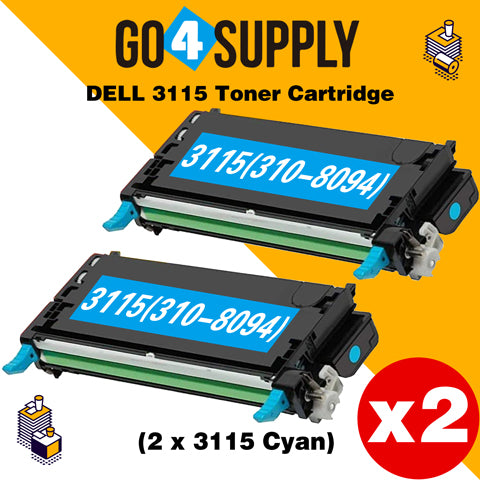 Compatible Cyan Dell 3115 Toner Cartridge Replacement for 310-8094 Used for Dell 3110cn, 3115cn, 3110, 3115 Print
