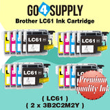 Compatible Set Combo Brother 61xl LC61 LC61XL Ink Cartridge Used for DCP-145C/163C/165C/185C/195C/197C/365CN/375CW/385C/395CN/585CW/6690CN/6690CW; DCP-J125/J140W/J315W/J515W/J715W Printer