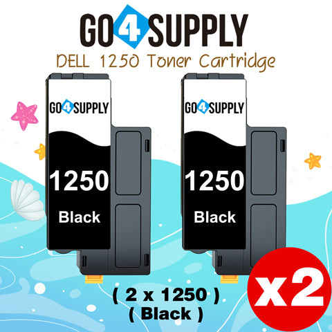 Compatible Black Dell 1250/810WH Toner Cartridge Replacement for Dell 331-0778 Used for 1250c 1350cnw 1355cn 1355cnw C1760nw C1765nf Printer