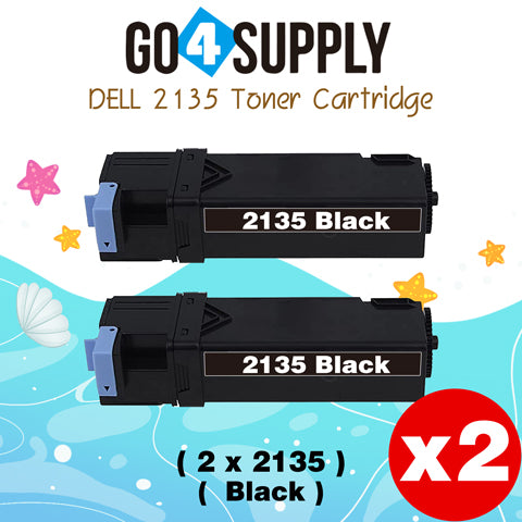 Compatible Dell 2135 330-1389 Black Toner Cartridge Replacement for 2135CN 2130CN Printer