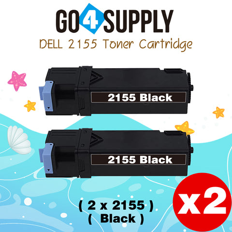Compatible Dell 2155 Black Toner Cartridge Replacement for 2150cn 2150cdn 2155cn 2155cdn Printer