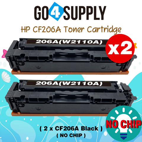 Compatible HP Black (NO CHIP) CF206A W2110A 206A Toner Cartridge Replacement for HP Color LaserJet Pro MFP M283fdw/M283fdn; M255dw/M255nw