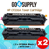 Compatible HP Black (WITH CHIP) CF206A W2110A 206A Toner Cartridge Replacement for HP Color LaserJet Pro MFP M283fdw/M283fdn; M255dw/M255nw