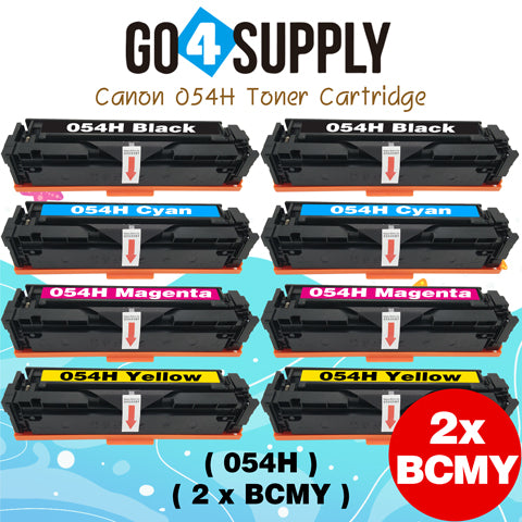Compatible CANON Set Combo CRG054H (BCMY) Toner Cartridge CRG-054H Used for i-SENSYS LBP621Cw/LBP623Cw/MF641Cw/MF643Cdw/MF645Cx; Color imageCLASS MF642Cdw/MF641Cw/MF644Cdw/LBP622Cdw