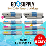 Compatible Combo Set Oki Type C17 C330 to used with OKI C330DN C530DN MC361 MC362W MC561 MC562W MFP MC352DN Printers (4-Pack)