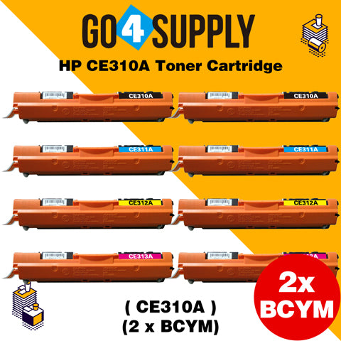 Compatible Set HP 310 CE310A CE311A CE312A CE313A Toner Cartridge Used for HP  Laserjet Pro CP1020/ 1021/ 1022/ 1023/ 1025; CP 1026/ 1027/ 1028nw; 100 M175a/b/c/nw/p/q/R; 200 color MFP M275nw/s/t/u Printer