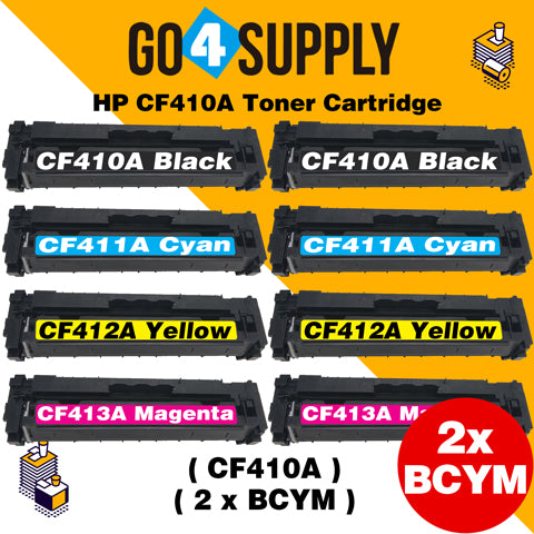 Compatible Set Combo HP 410A CF410A CF411A CF412A CF413A Toner Cartridge Used for Color LaserJet Pro M452dw/452dn/452nw, Color LaserJet Pro MFPM477fnw/M477fdn/M477fdw, Color LaserJet Pro MFP M377dw Printers