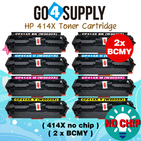 Compatible HP CF414X (NO CHIP) W2020X W2021X W2022X W2023X Set Combo Toner Cartridge Used for Color LaserJet Pro M454dn/M454dw; MFP M479dw/M479fdn/M479fdw/M454nw; Enterprise M455dn/ MFP M480f/ MFP M480f; Color LaserJet Managed E45028