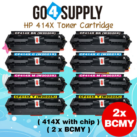 Compatible HP CF414X (WITH CHIP) W2020X W2021X W2022X W2023X Set Combo Toner Cartridge Used for Color LaserJet Pro M454dn/M454dw; MFP M479dw/M479fdn/M479fdw/M454nw; Enterprise M455dn/ MFP M480f/ MFP M480f; Color LaserJet Managed E45028