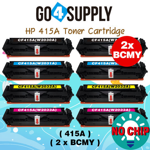 Compatible HP Set Combo W2030A W2031A W2032A W2033A CF415A (BCMY, NO CHIP) Toner Cartridge Used for Color LaserJet Pro M454dn/M454dw; MFP M479dw/M479fdn/M479fdw/M454nw; Enterprise M455dn/MFP M480f; Color LaserJet Managed E45028