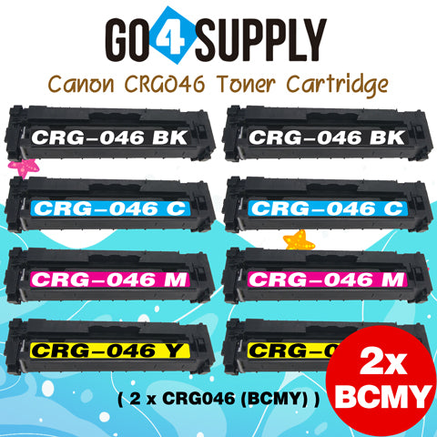 Compatible (Standard-Yield) CANON CRG046 (BCMY) Set Toner Cartridge CRG-046 Used for Color imageCLASS LBP654Cdw/MF735Cdw/MF731Cdw/MF733Cdw; Color i-SENSYS LBP654Cx/653Cdw/MF732Cdw/734Cdw/735Cx; Satera MF731Cdw/LBP654C/LBP652C/LBP651C/MF735Cdw/MF733Cdw