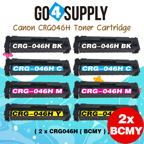Compatible (High-Yield) CANON CRG046H (BCMY) Set Toner Cartridge CRG-046H Used for Color imageCLASS LBP654Cdw/MF735Cdw/MF731Cdw/MF733Cdw, Color i-SENSYS LBP654Cx/653Cdw/MF732Cdw/734Cdw/735Cx; Satera MF731Cdw/LBP654C/LBP652C/LBP651C/MF735Cdw/MF733Cdw