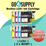 Compatible Set Combo Brother 61xl LC61 LC61XL Ink Cartridge Used for DCP-145C/163C/165C/185C/195C/197C/365CN/375CW/385C/395CN/585CW/6690CN/6690CW; DCP-J125/J140W/J315W/J515W/J715W Printer